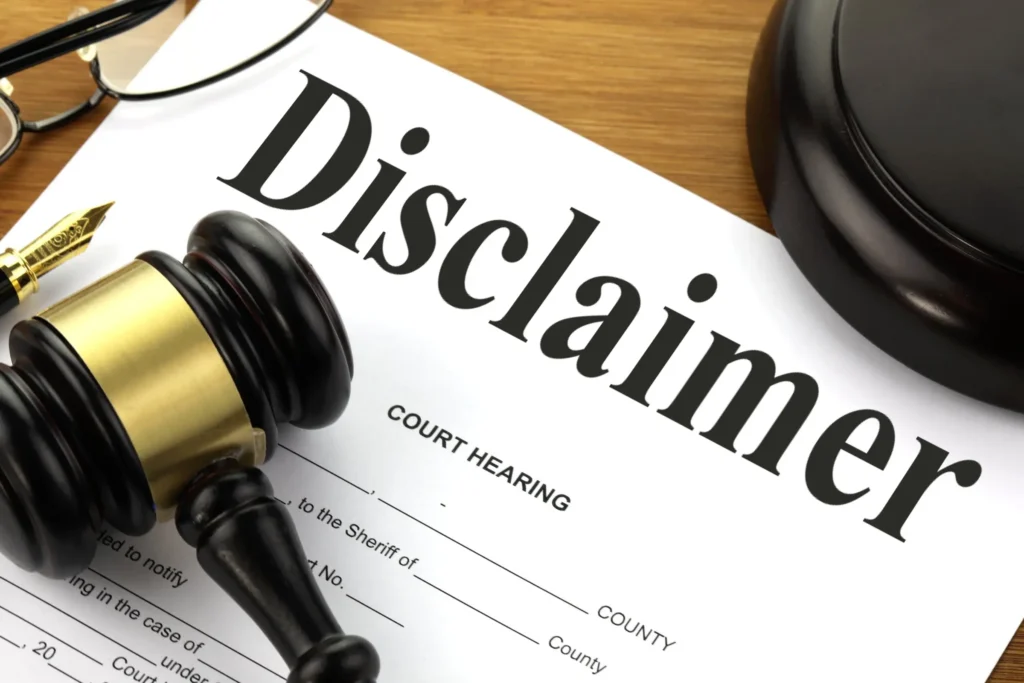 Legal Disclaimer 1 disclaimer